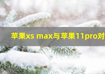 苹果xs max与苹果11pro对比